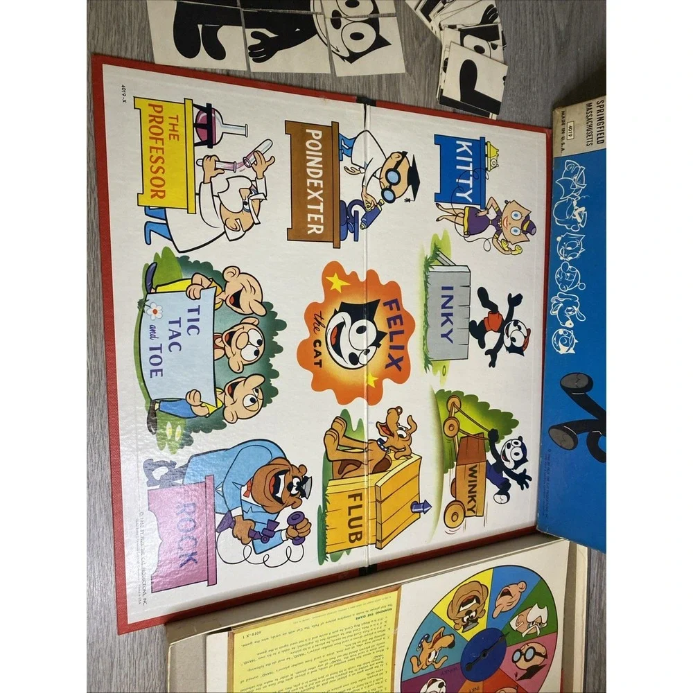VTG 1968 Felix the Cat Board Game w Box Complete by Milton Bradley Complete